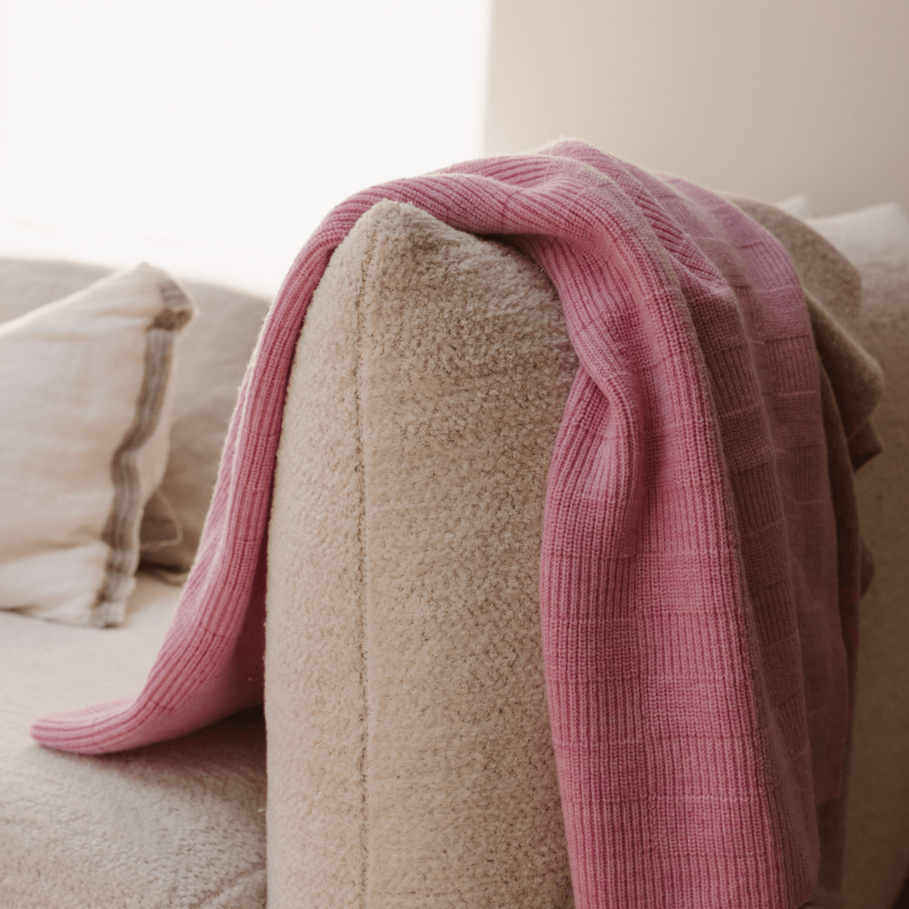 hvid-Hvid Babydecke Ivy aus Wolle für Babys