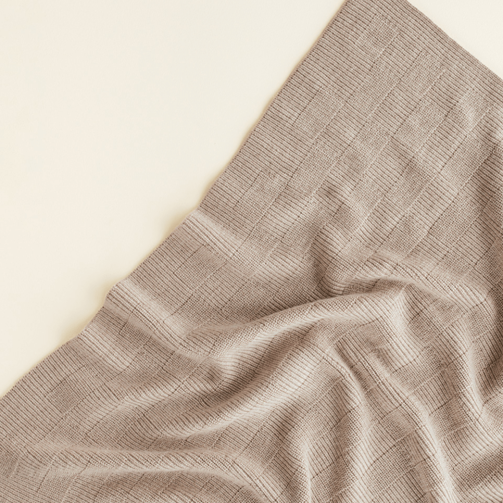 hvid-Hvid Babydecke Ivy aus Wolle für Babys