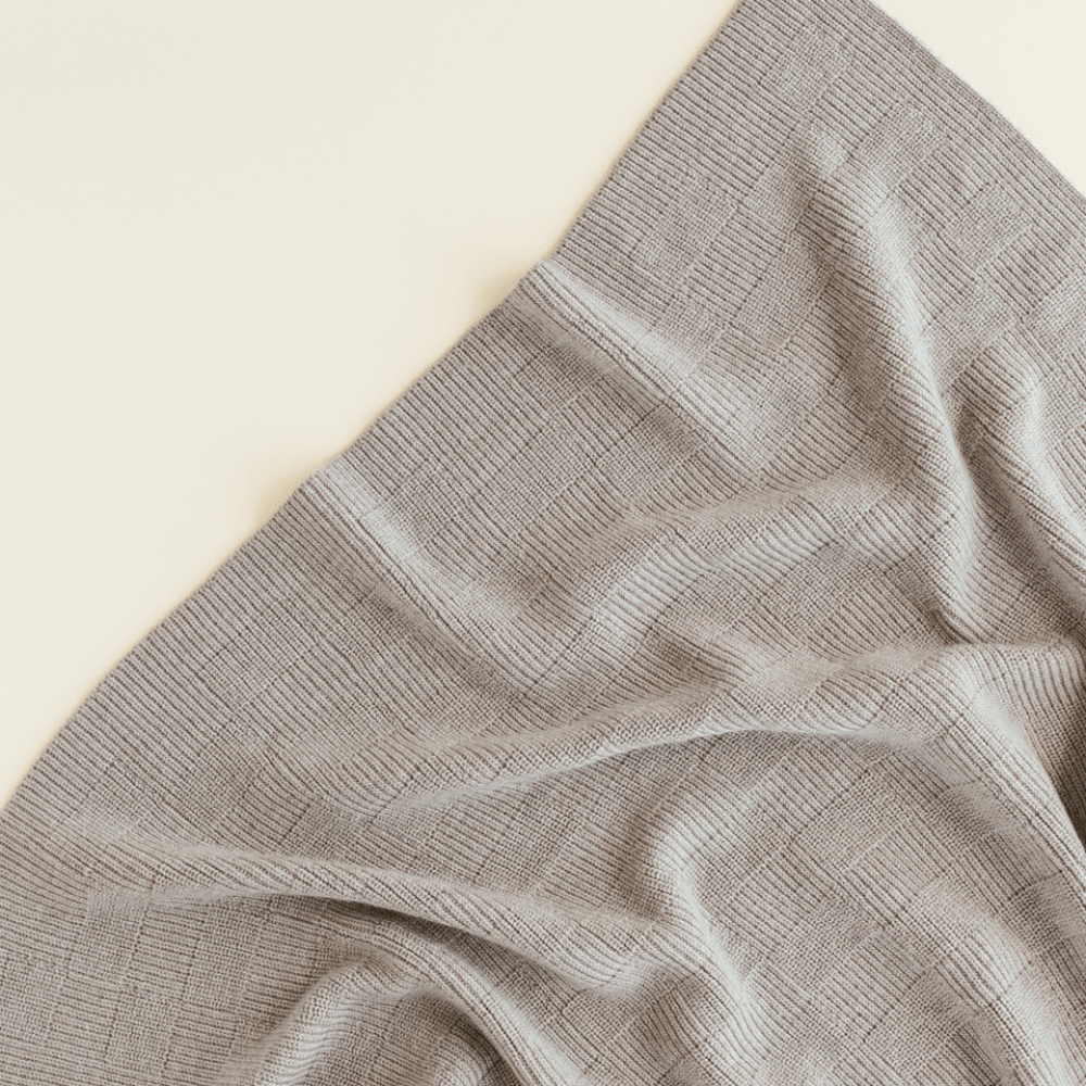 hvid-Hvid Babydecke Ivy aus Wolle für Babys