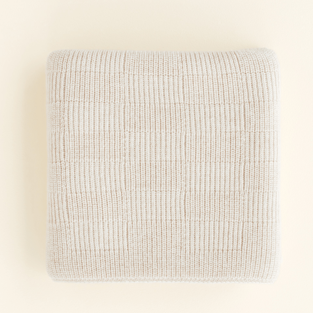 hvid-Hvid Babydecke Ivy aus Wolle für Babys