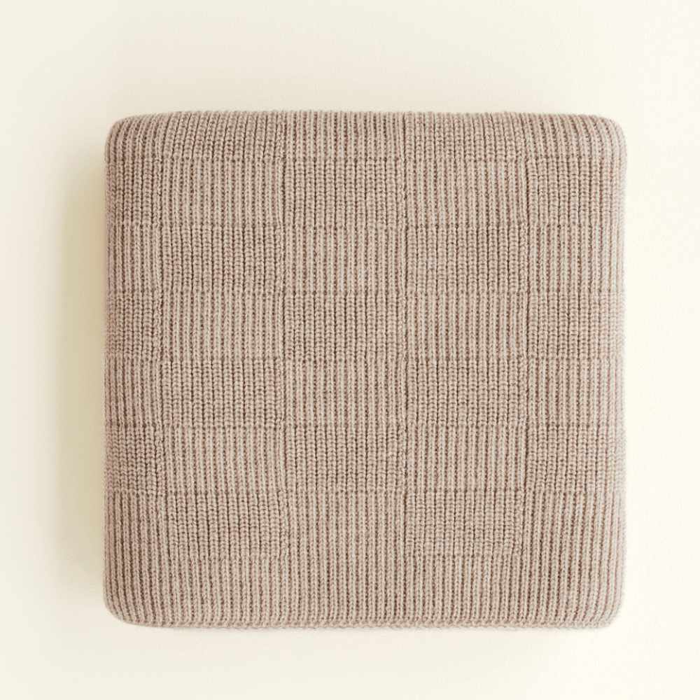 hvid-Hvid Babydecke Ivy aus Wolle für Babys