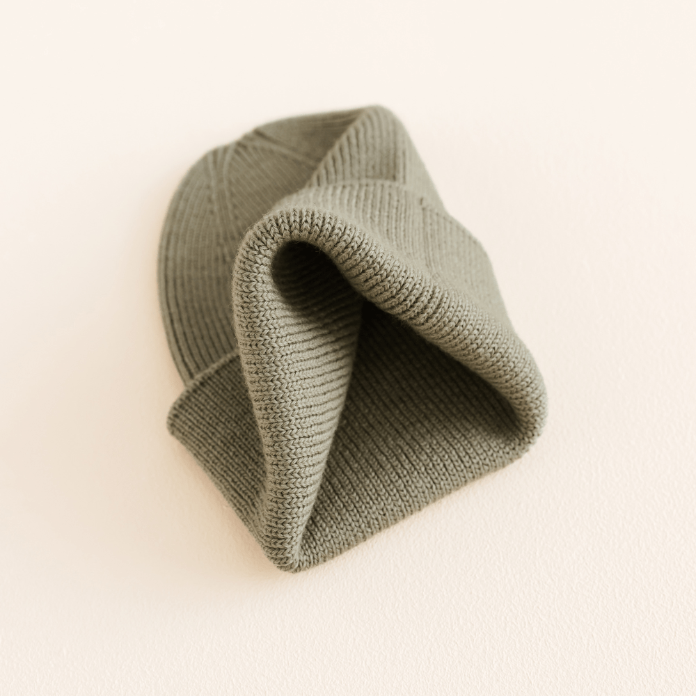 hvid-Hvid Merino Newborn Beanie Fonzie