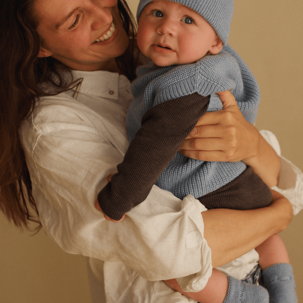 hvid-Hvid Merino Newborn Beanie Fonzie