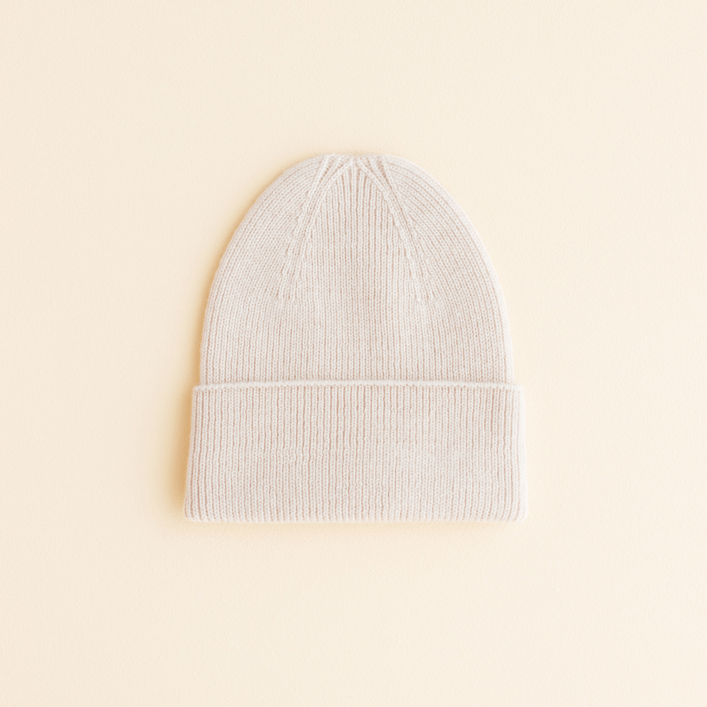 hvid-Hvid Merino Newborn Beanie Fonzie