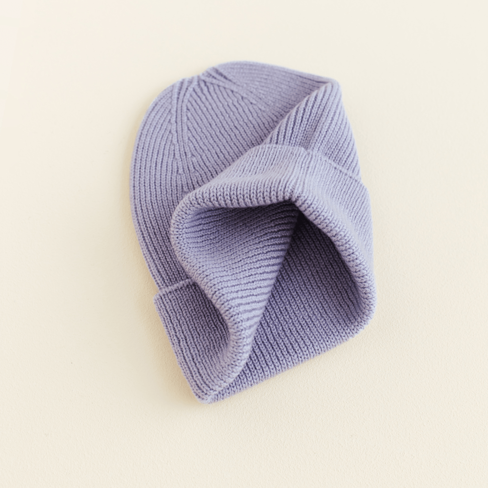 hvid-Hvid Merino Newborn Beanie Fonzie