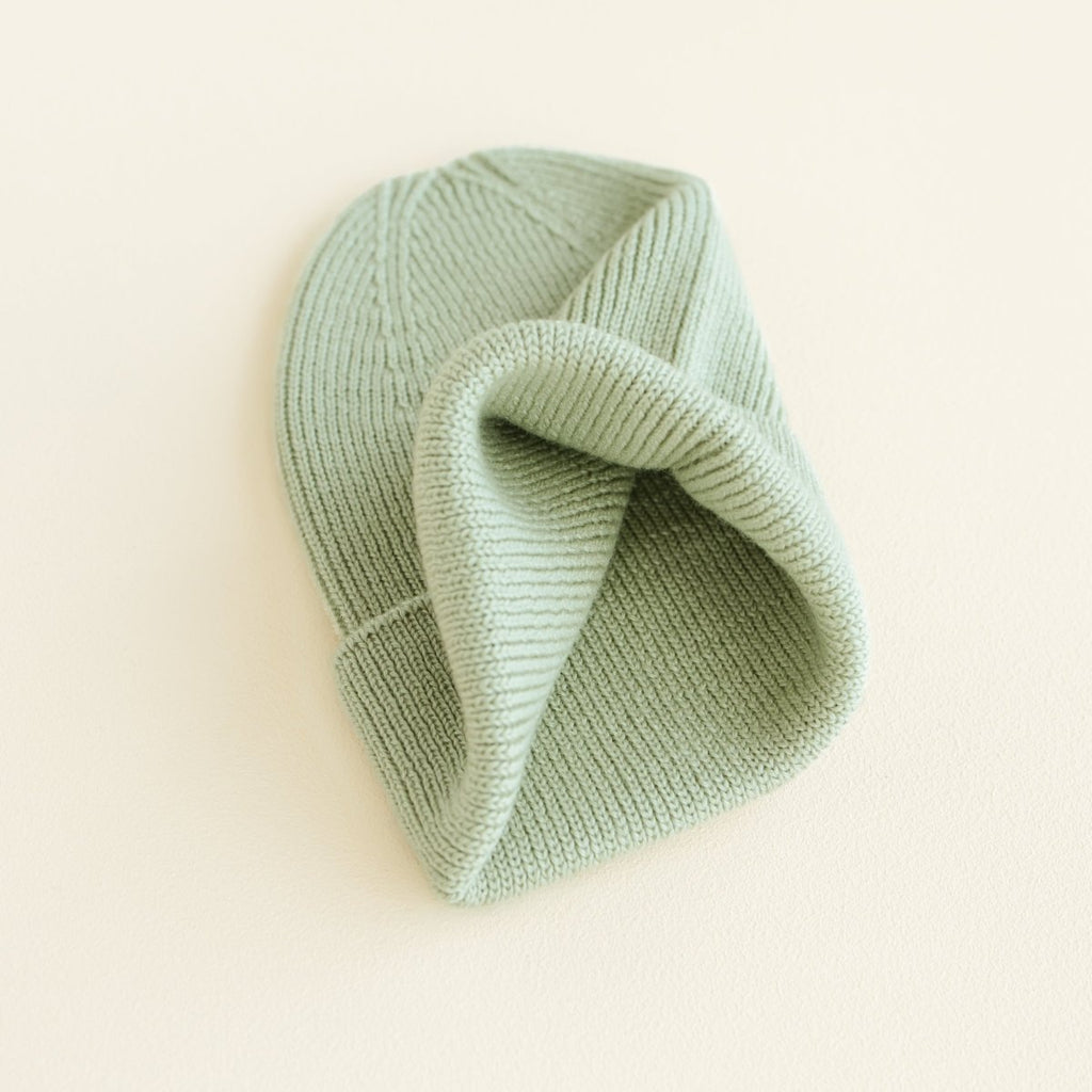 Hvid Merino Newborn Beanie Fonzie - Little Baby Pocket