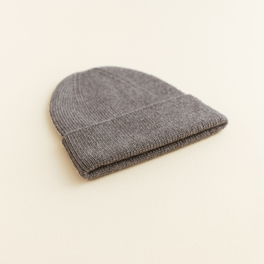 hvid-Hvid Merino Newborn Beanie Fonzie