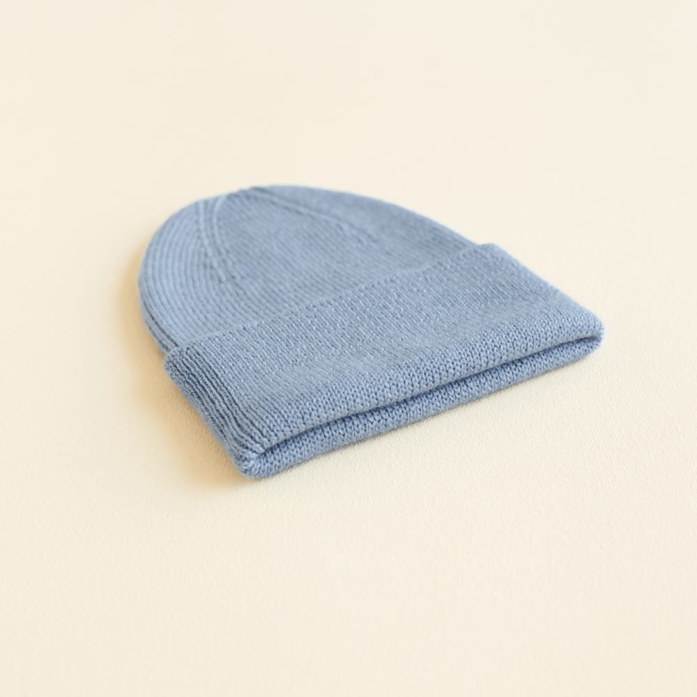 hvid-Hvid Merino Newborn Beanie Fonzie