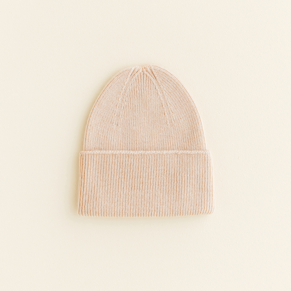 hvid-Hvid Merino Newborn Beanie Fonzie