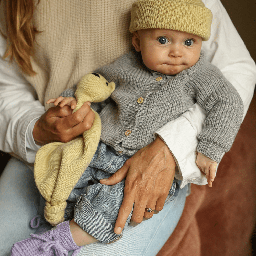 hvid-Hvid Merino Newborn Beanie Fonzie