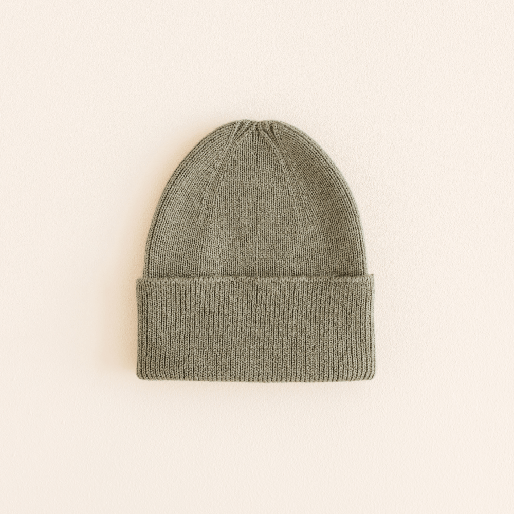 hvid-Hvid Merino Newborn Beanie Fonzie