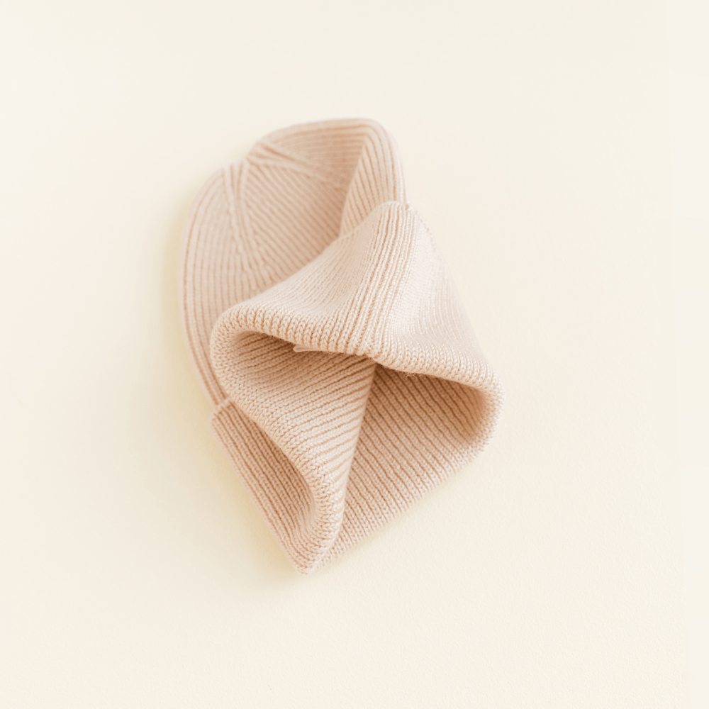hvid-Hvid Merino Newborn Beanie Fonzie