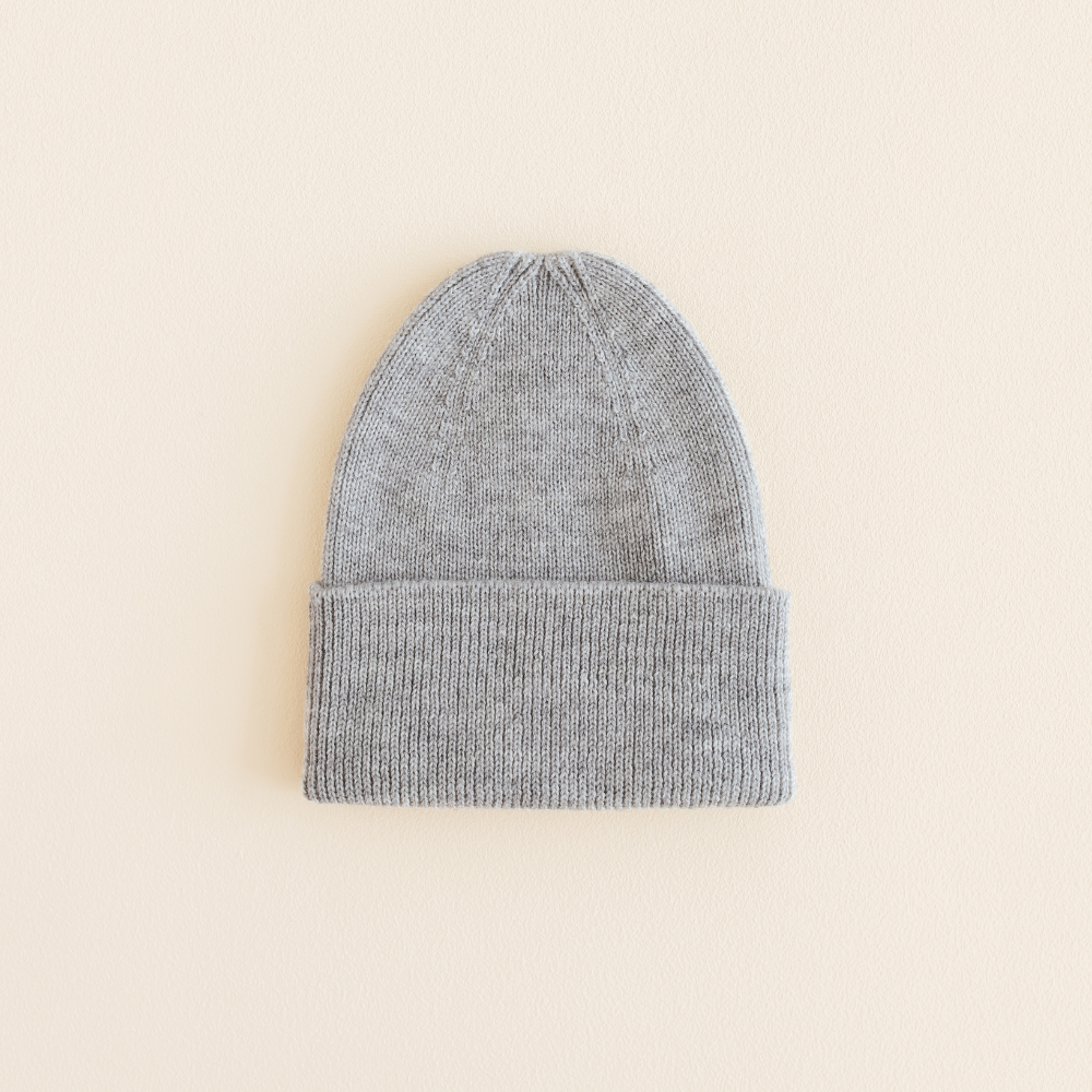 hvid-Hvid Merino Newborn Beanie Fonzie