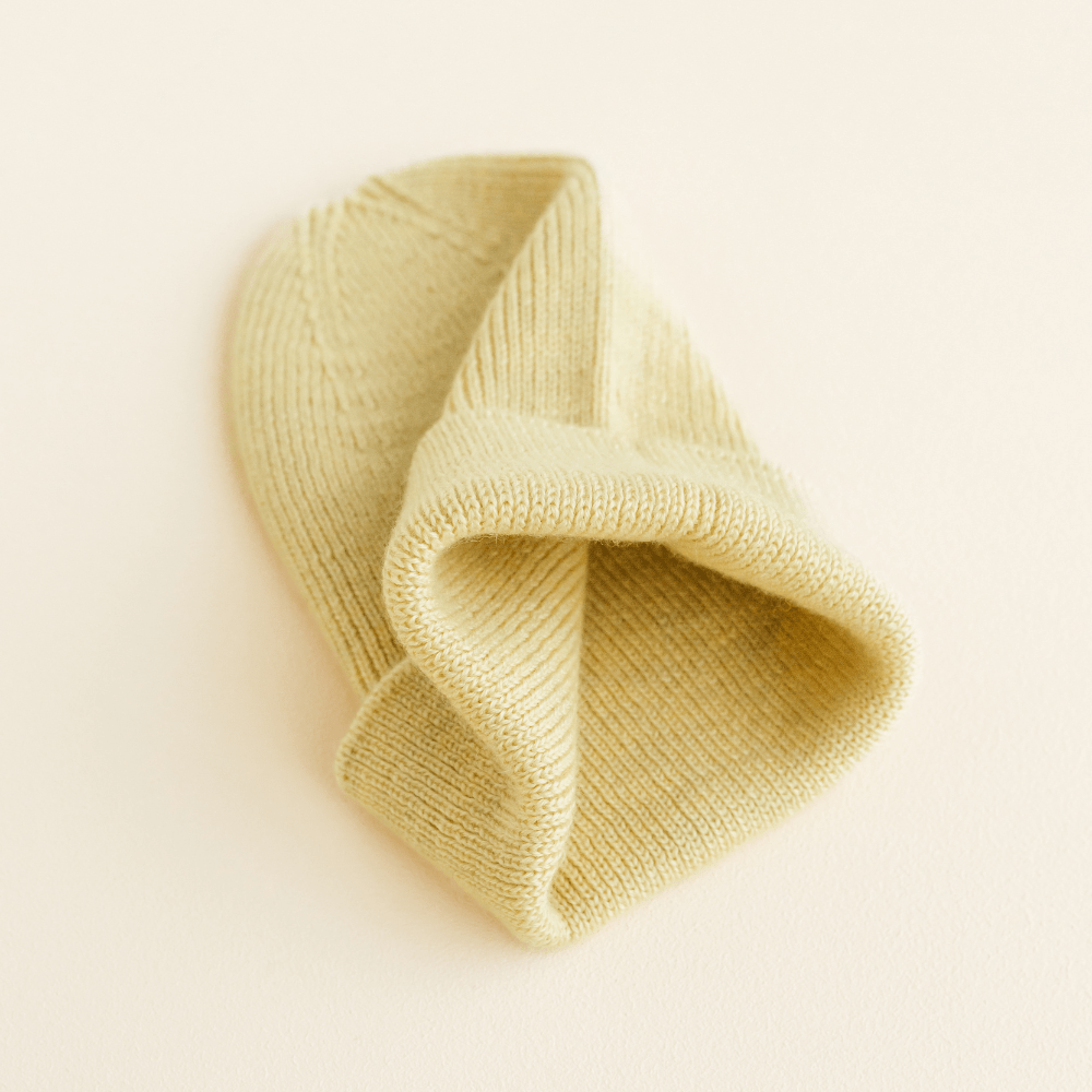 hvid-Hvid Merino Newborn Beanie Fonzie