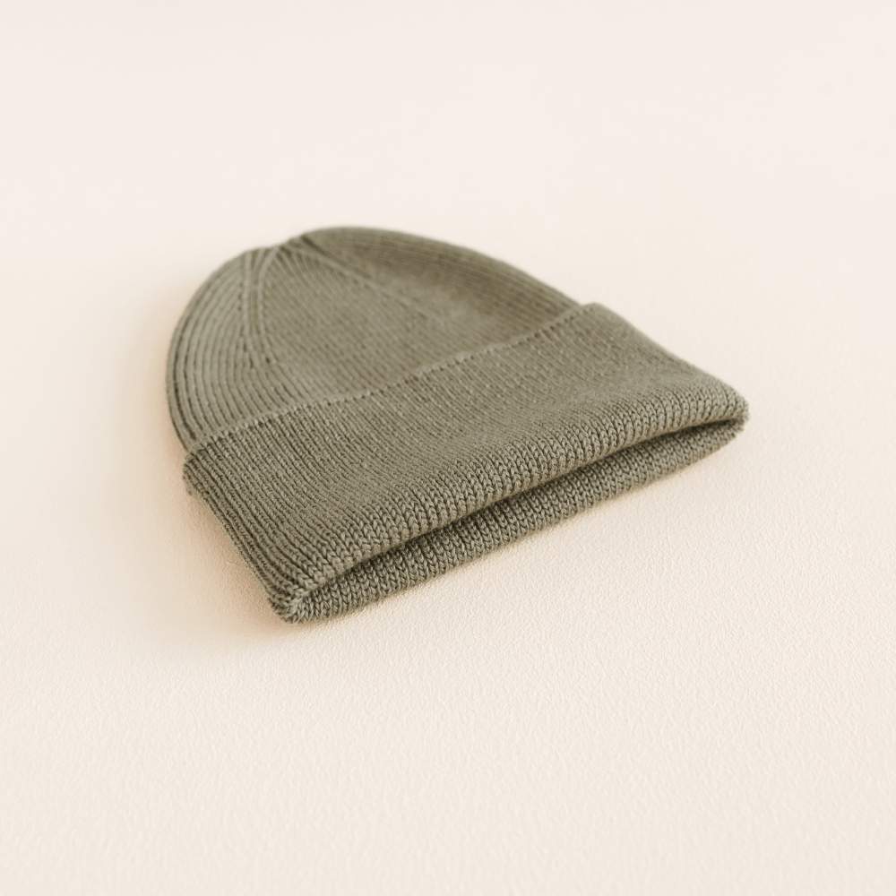 hvid-Hvid Merino Newborn Beanie Fonzie