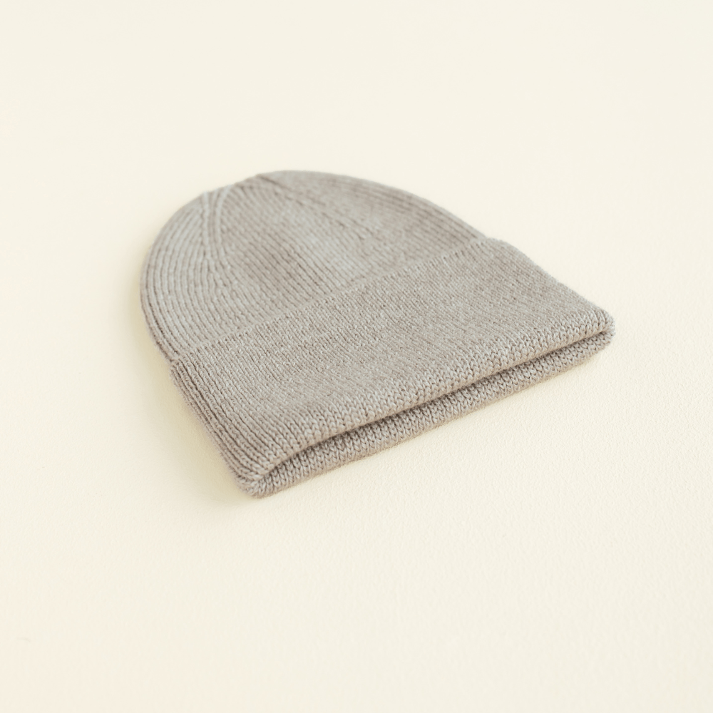 hvid-Hvid Merino Newborn Beanie Fonzie