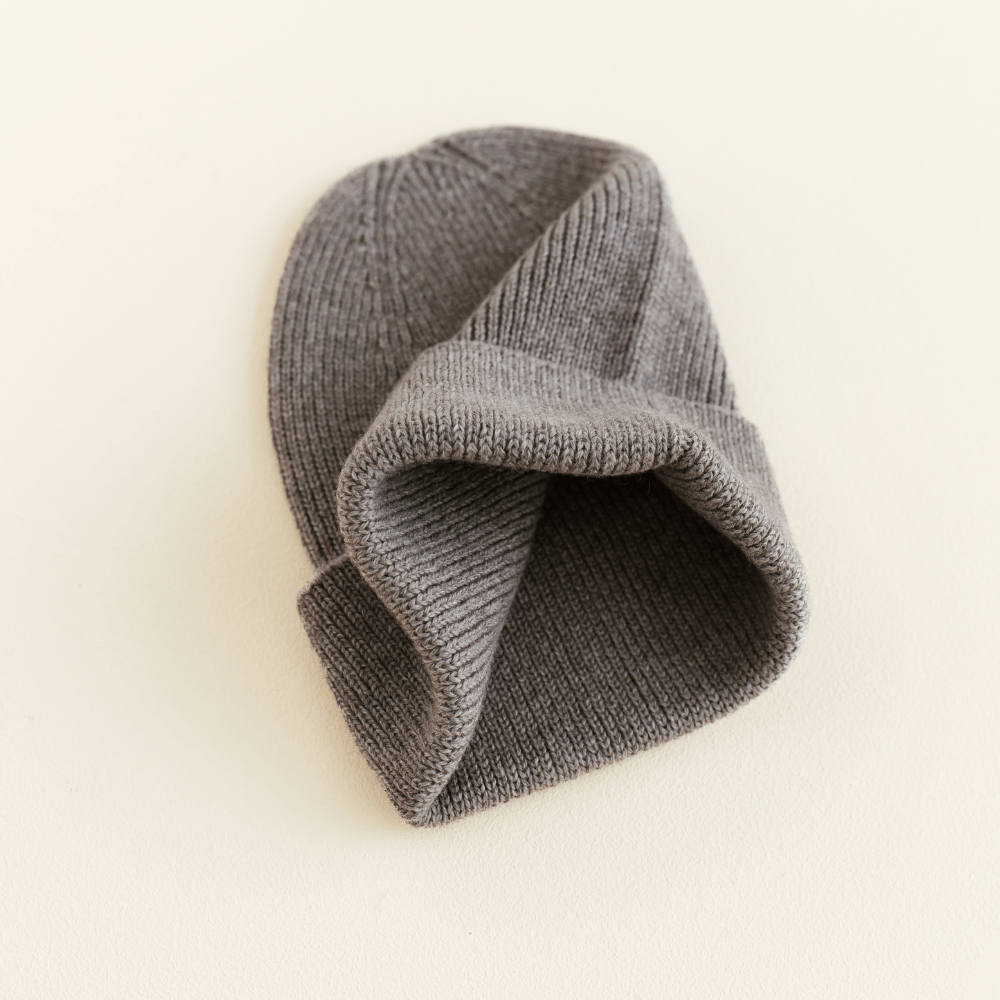 hvid-Hvid Merino Newborn Beanie Fonzie
