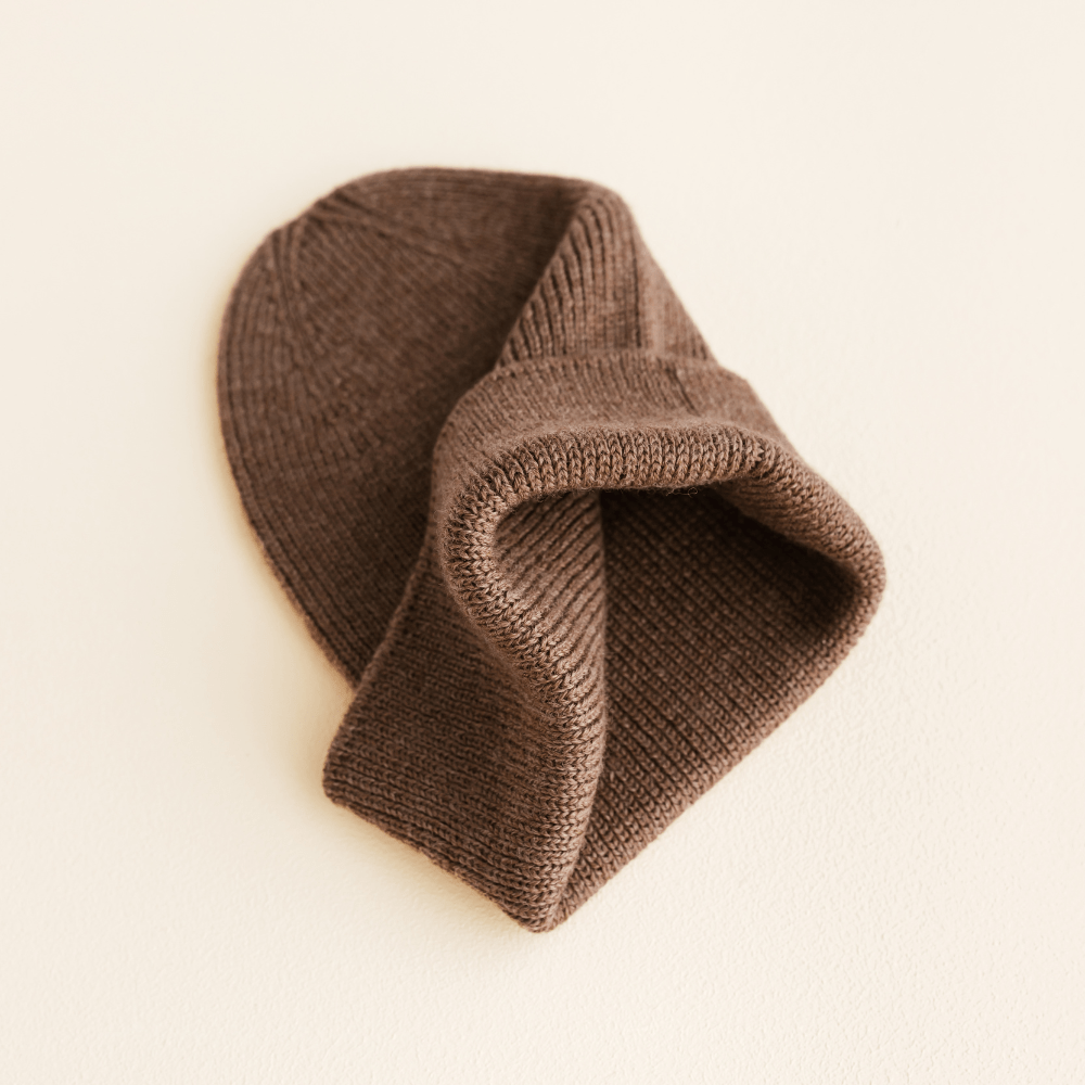 hvid-Hvid Merino Newborn Beanie Fonzie