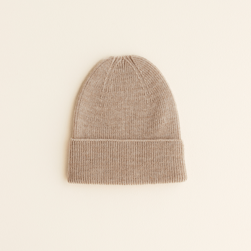 hvid-Hvid Merino Newborn Beanie Fonzie