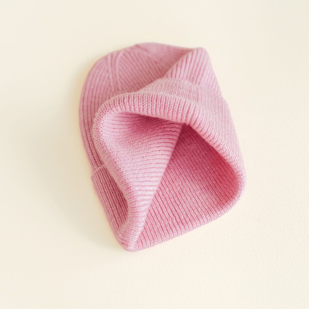 hvid-Hvid Merino Newborn Beanie Fonzie