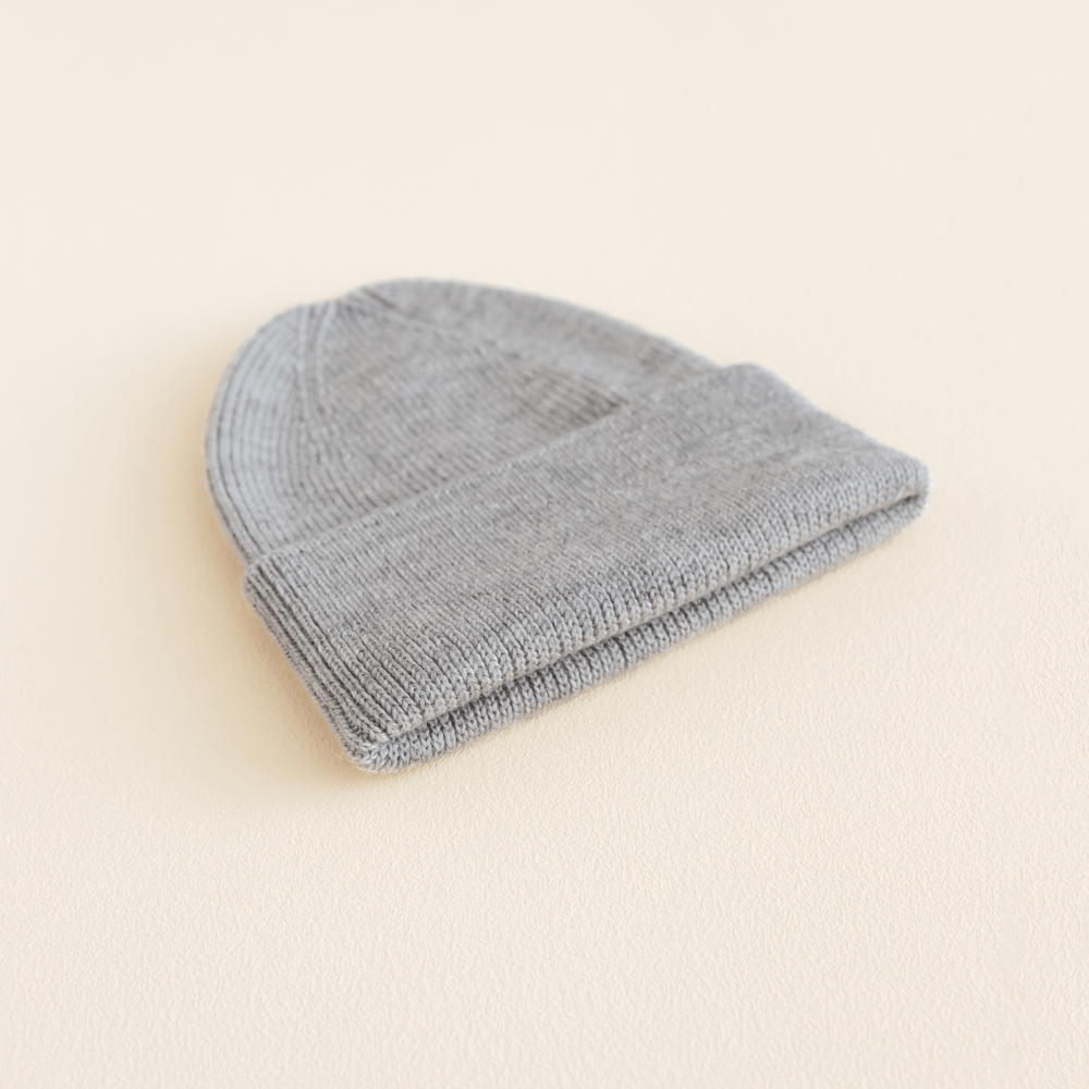 hvid-Hvid Merino Newborn Beanie Fonzie