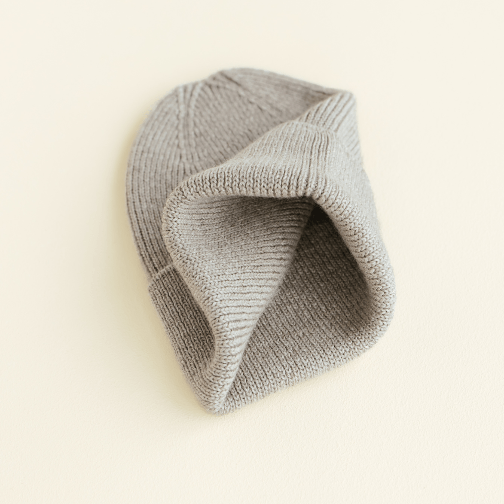 hvid-Hvid Merino Newborn Beanie Fonzie