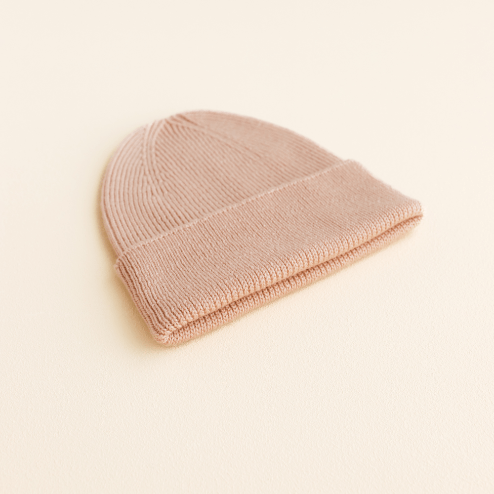 hvid-Hvid Merino Newborn Beanie Fonzie