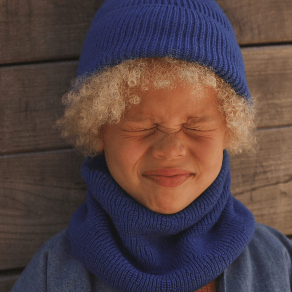 Hvid Rundhalsschal Tube Gigi 100% Merinowolle - Little Baby Pocket