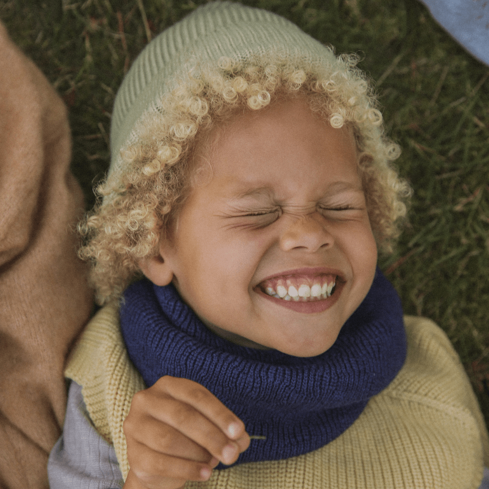 Hvid Rundhalsschal Tube Gigi 100% Merinowolle - Little Baby Pocket