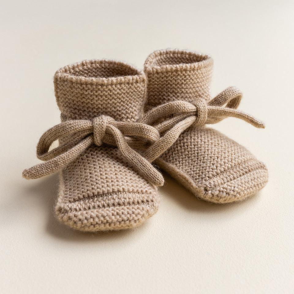 Hvid Strick Babyschuhe für Babys - Little Baby Pocket