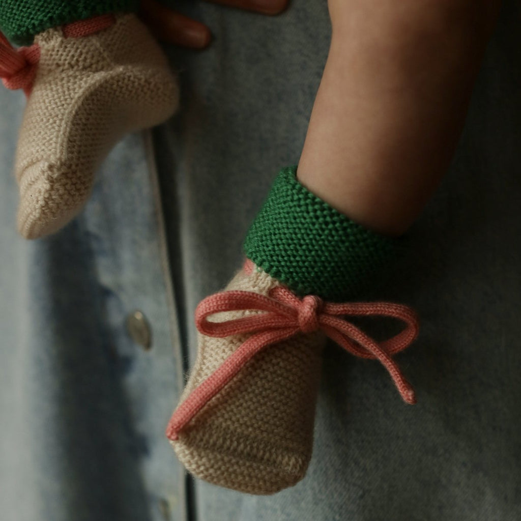 Hvid Strick Babyschuhe für Babys - Little Baby Pocket