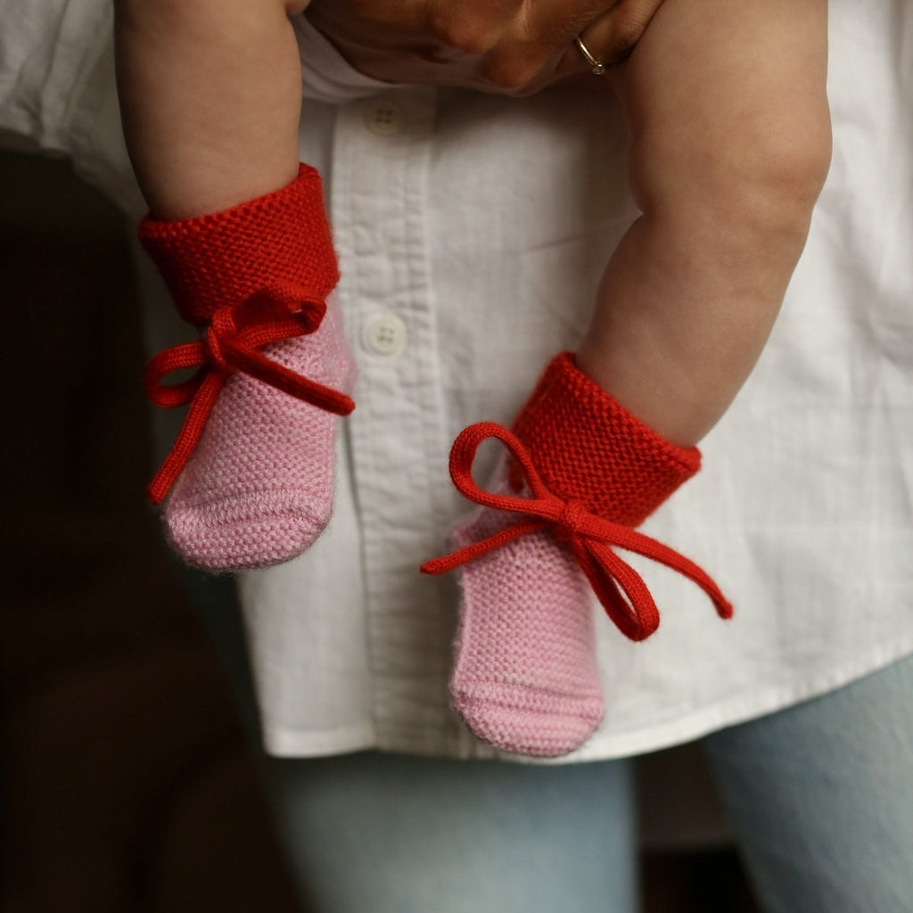 Hvid Strick Babyschuhe für Babys - Little Baby Pocket