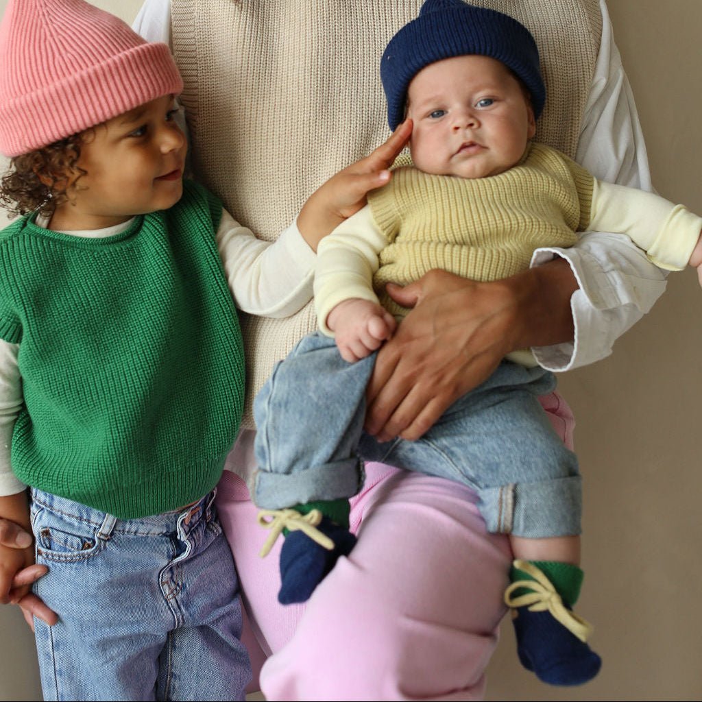 Hvid Strick Babyschuhe für Babys - Little Baby Pocket