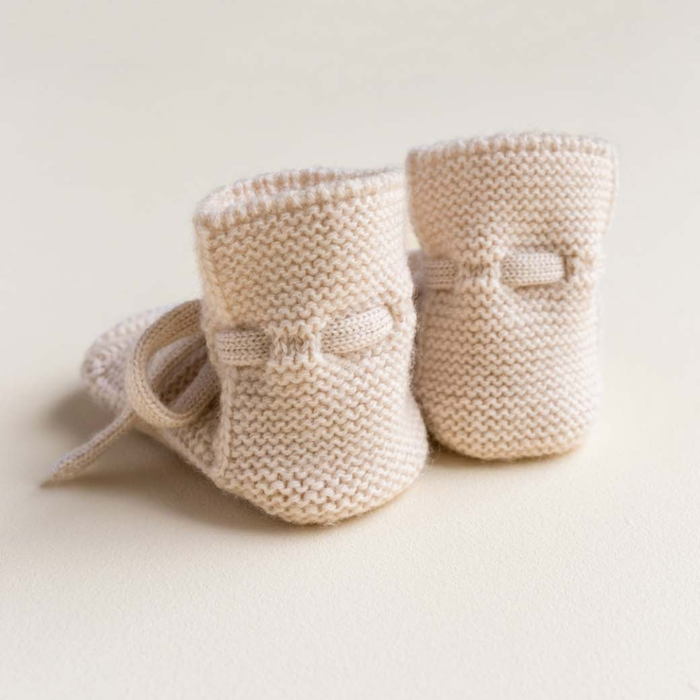 Hvid Strick Babyschuhe für Babys - Little Baby Pocket