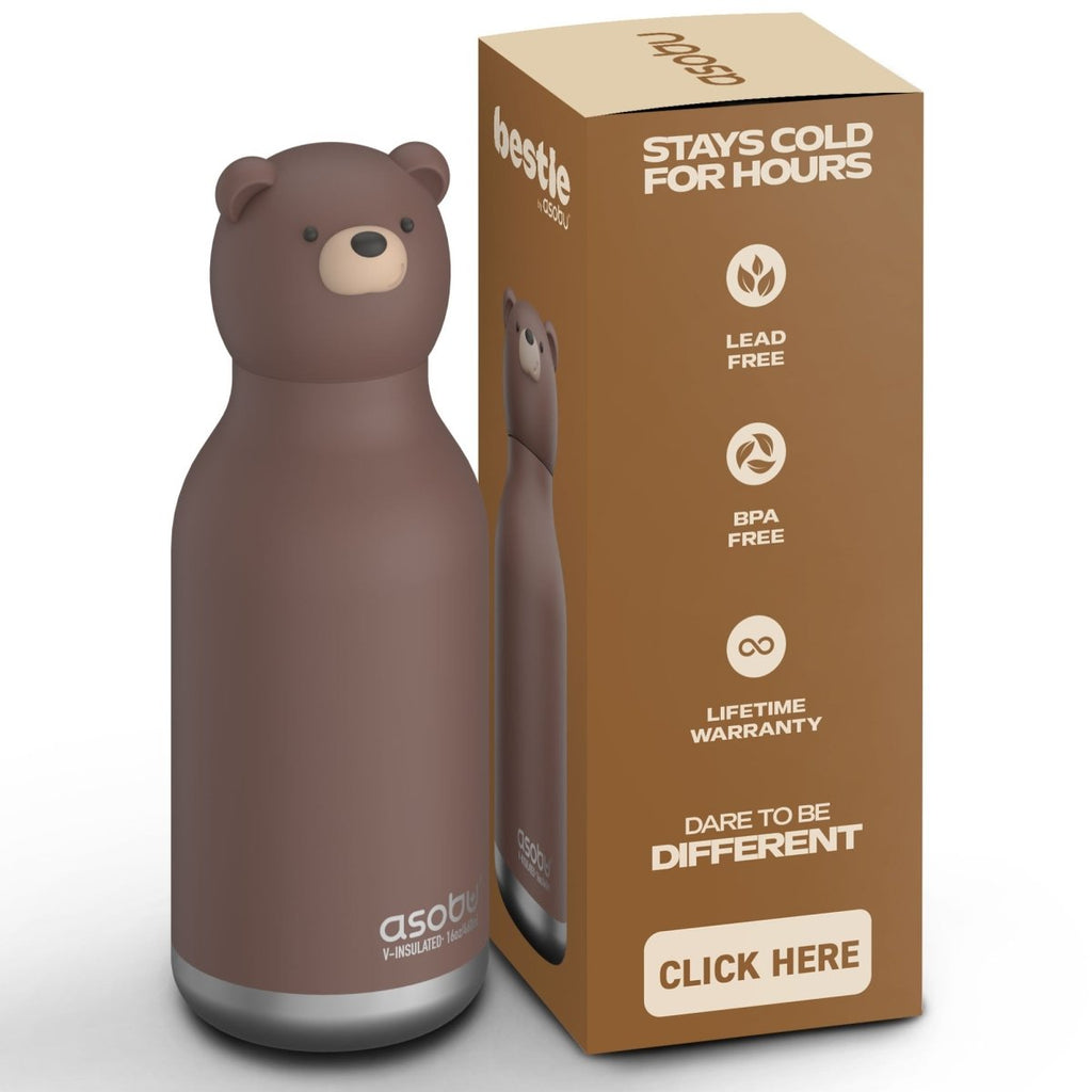 Isolierflasche Bestie Brauner Bär - Little Baby Pocket