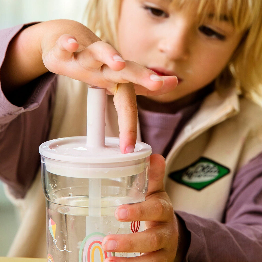 Mepal - Kinder - Trinkglas Mepal Mio 250 ml mit Strohhalm - Fairy Garden