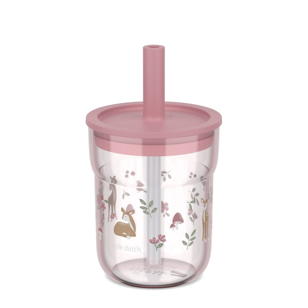 Mepal - Kinder - Trinkglas Mepal Mio 250 ml mit Strohhalm - Fairy Garden