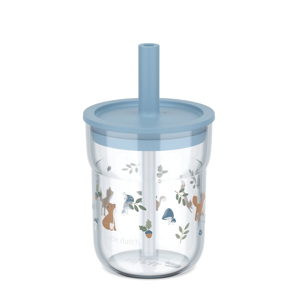 Mepal - Kinder - Trinkglas Mepal Mio 250 ml mit Strohhalm - Forest Friends