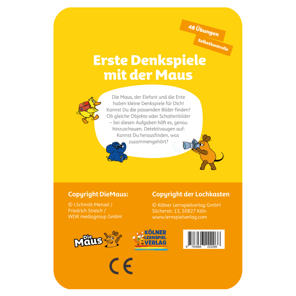 Kölner Lernspielverlag - Erste Denkspiele mit der Maus 3 - 4+ - Little Baby Pocket