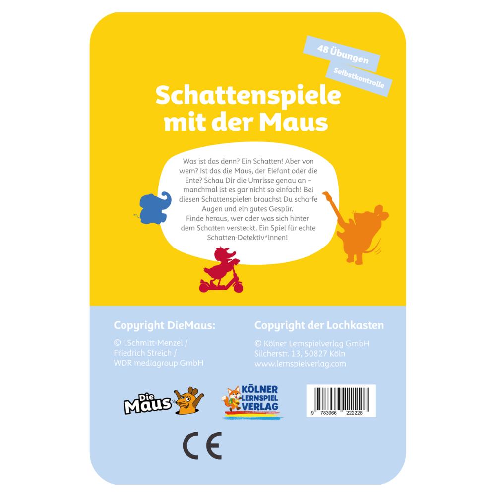 Kölner Lernspielverlag - Schattenspiele mit der Maus 3 - 4+ - Little Baby Pocket