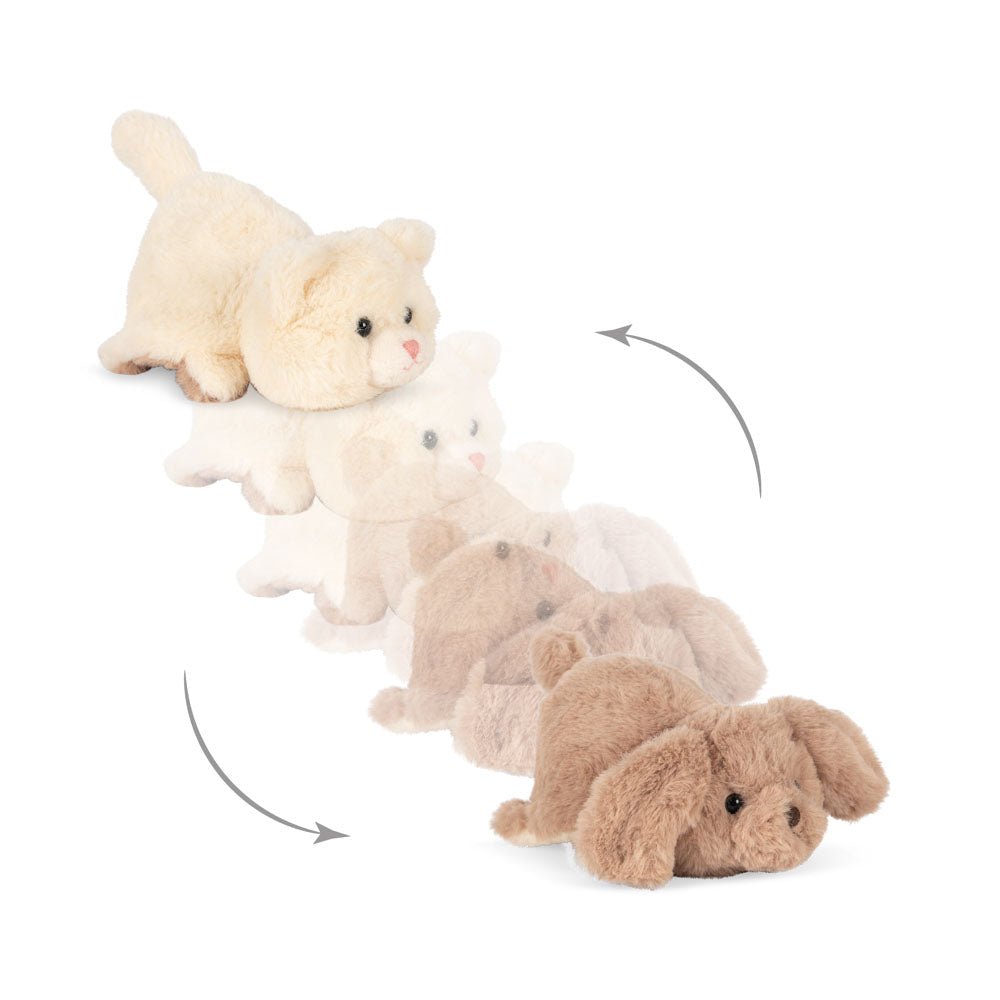 Konges Sløjd Flip Teddy – Wendeplüschtier Katze & Hund - Little Baby Pocket