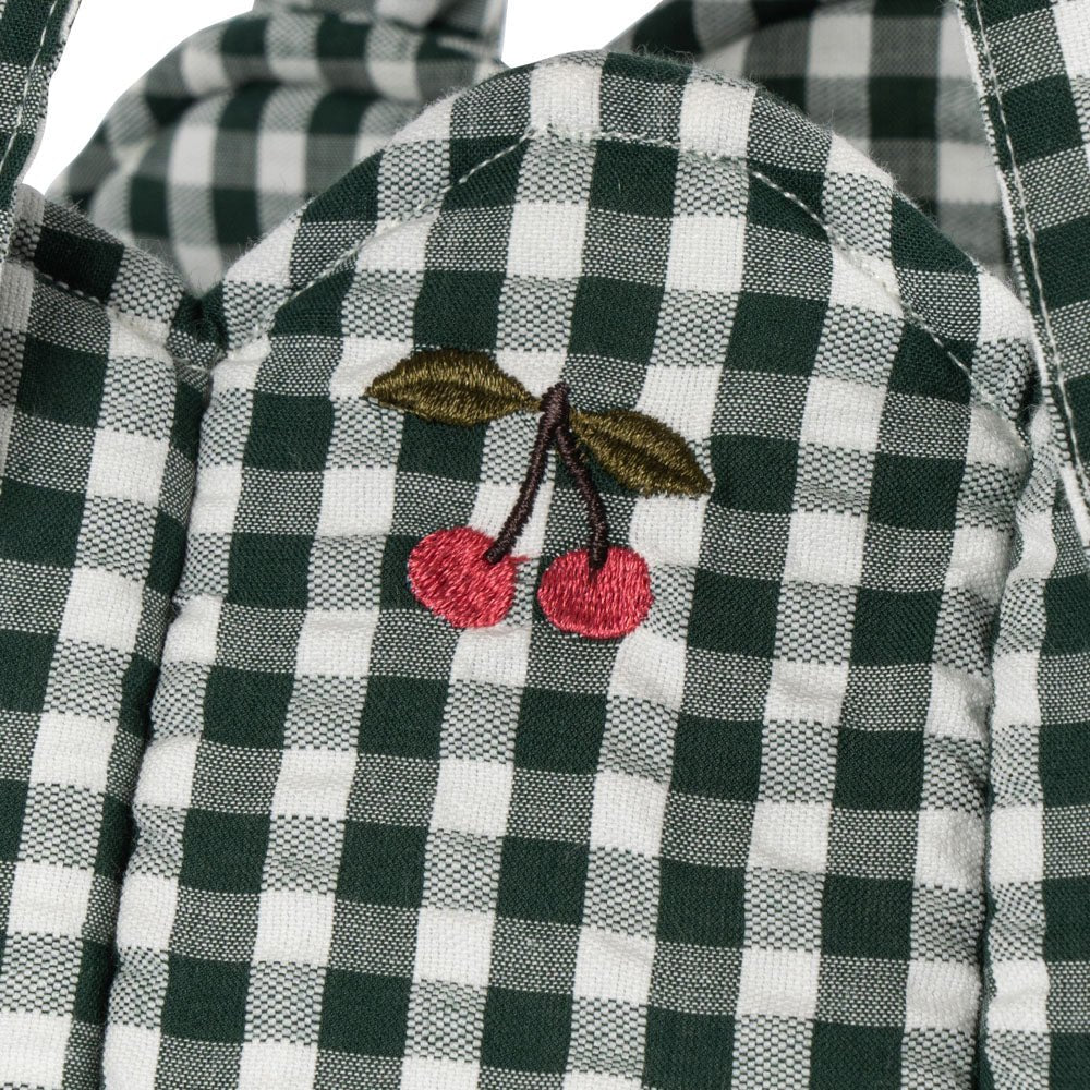 Konges Sløjd Puppentragekorb Green Check - Little Baby Pocket