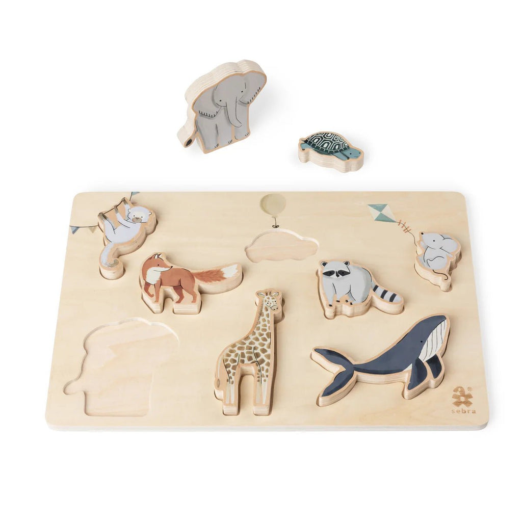 Kräftiges Puzzle aus Holz, World of Sebra - Little Baby Pocket