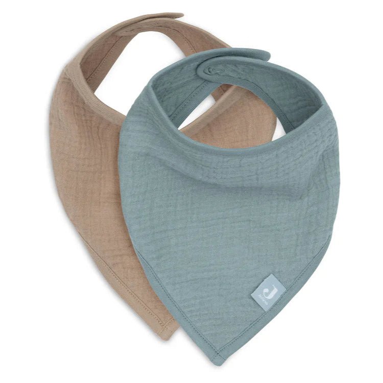 Lätzchen Halstuch "Bandana Hydrophil - Sea Green/Biscuit - 2 Stück - Little Baby Pocket