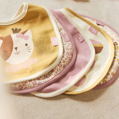 Jollein - Lätzchen Jersey Wasserdicht - Flower Fairies - 5 Stück