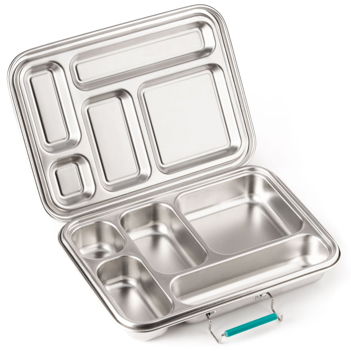 Edelstahl Lunchbox LEKKABOX GRANDE – 5 Fächer, Petrol, BPA-frei – Little Baby Pocket