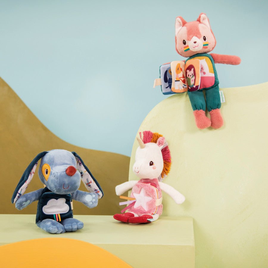 Leuchtendes Einhorn Lena Kuscheltier mit Stoffbuch - Little Baby Pocket