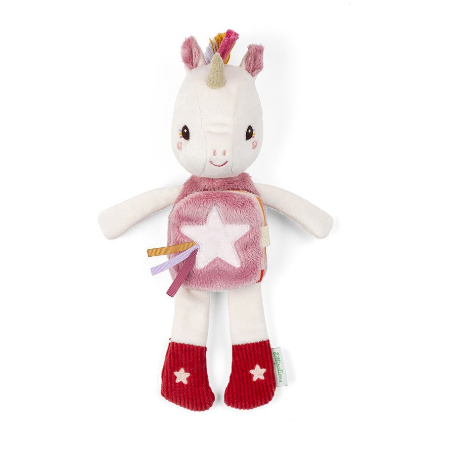 Leuchtendes Einhorn Lena Kuscheltier mit Stoffbuch - Little Baby Pocket