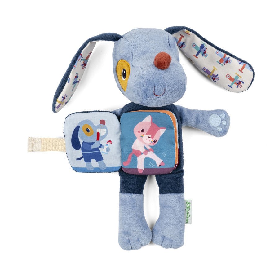 Leuchtendes Hund Jules Kuscheltier mit Stoffbuch - Little Baby Pocket