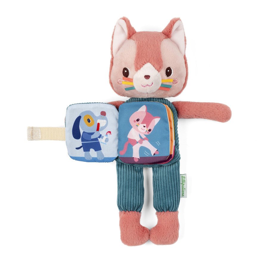 Leuchtendes Katze Jeanne Kuscheltier mit Stoffbuch - Little Baby Pocket